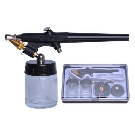 Airbrush Kit Single Action Air Brush with 2 Bottles