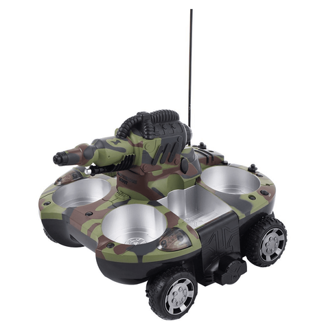 Amphibious RC (Remote Control) Tank 1/10 Scale Works On Land, Ice, & Water Too! *HOT*