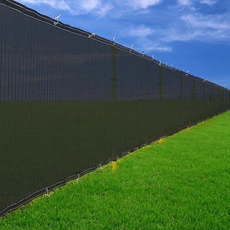 Black 6'x 50' Privacy Screen Fence Construction Residential 90%