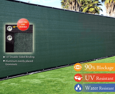 8' x 50' Privacy Screen Fence Green Construction Residential