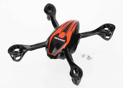 Canopy, upper and lower, QR-1, orange/ mounting screws (5)