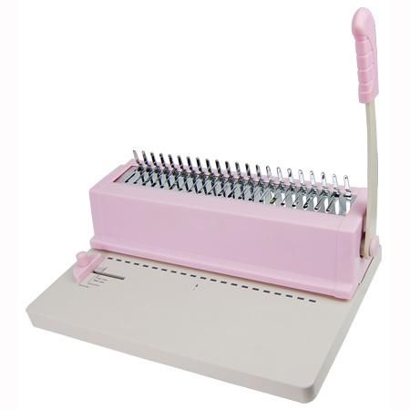 Comb Hole Puncher Paper Binder Binding Machine Pink