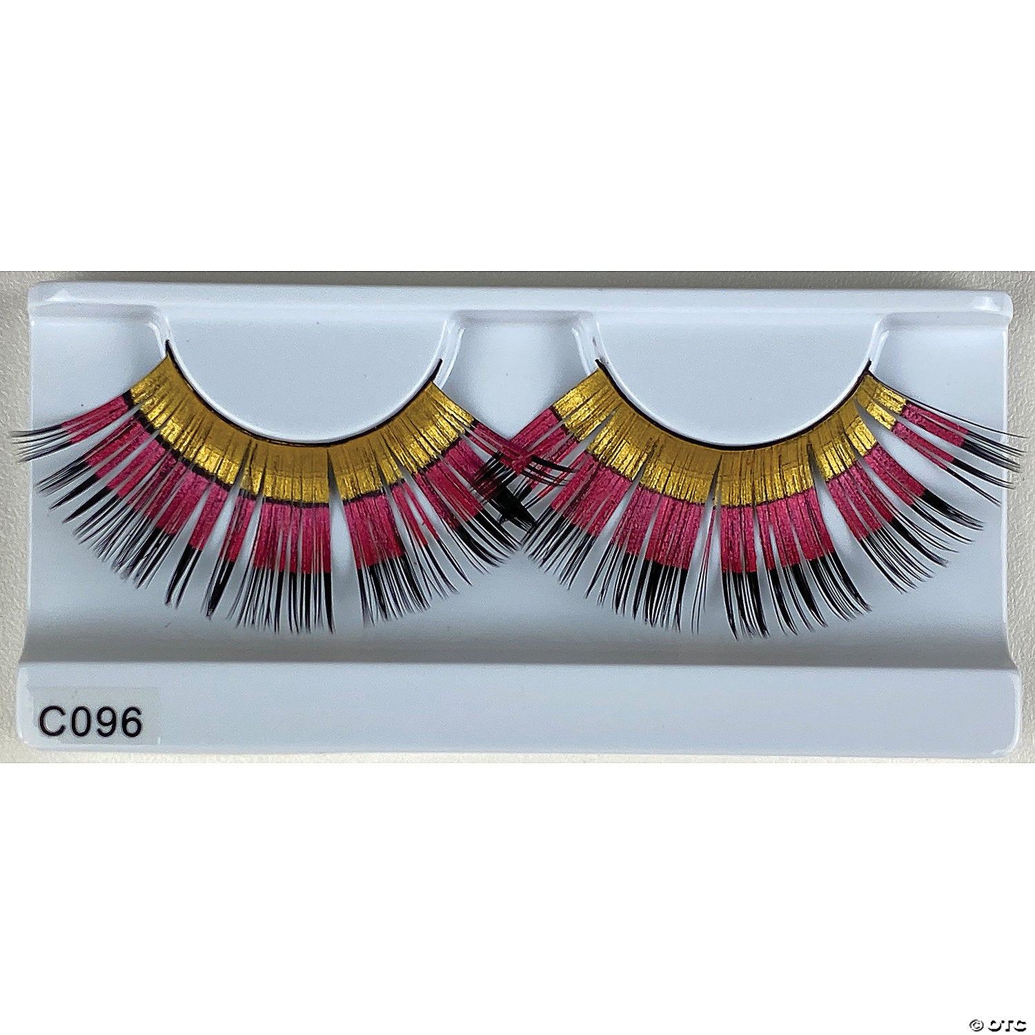 gold pink and black striped eyelashes~lw860gdpkbk
