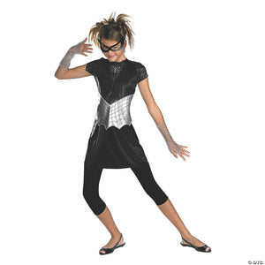 teen girl s black suited spider costume   large~dg50239g