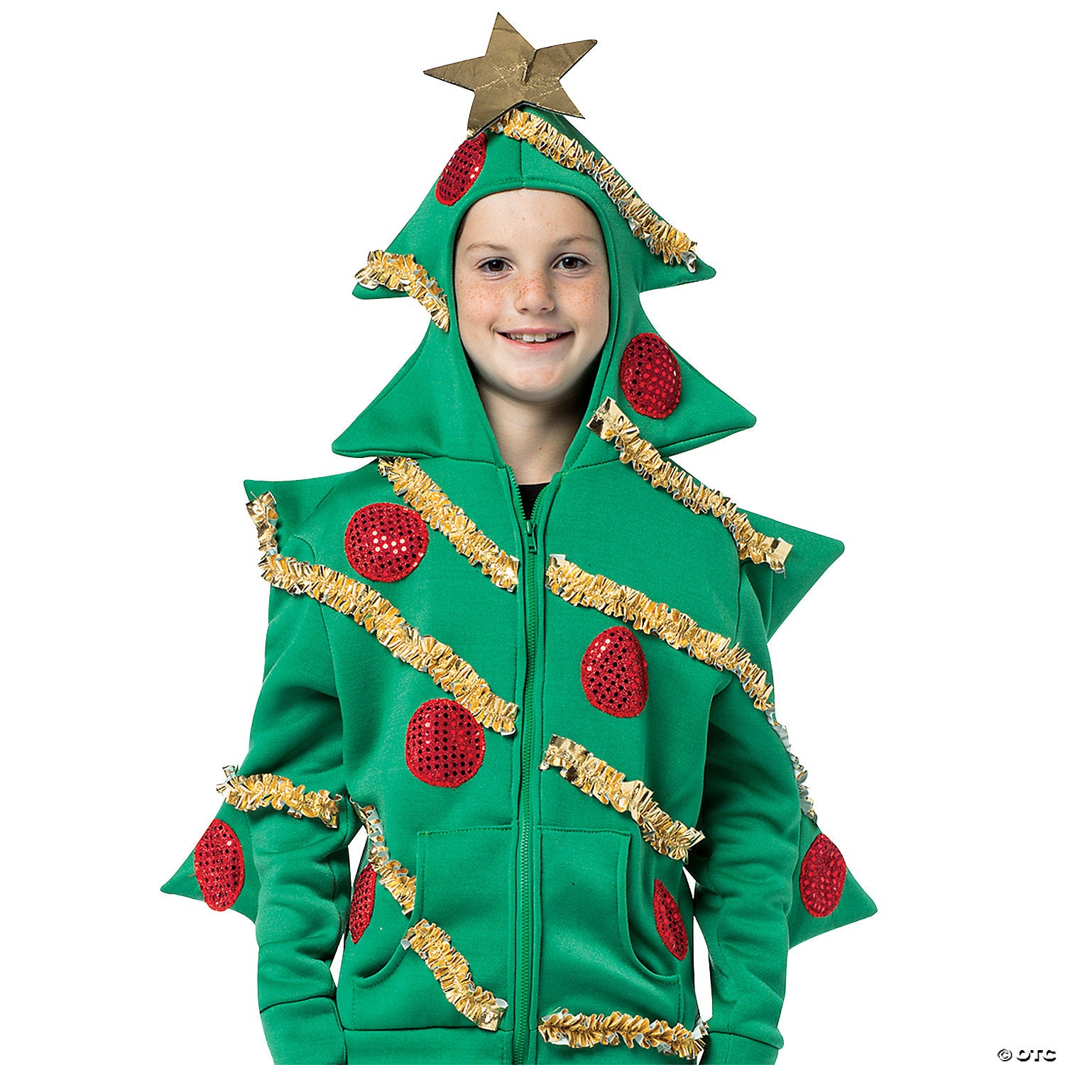 child s christmas tree hoodie~gc16025tn-a01