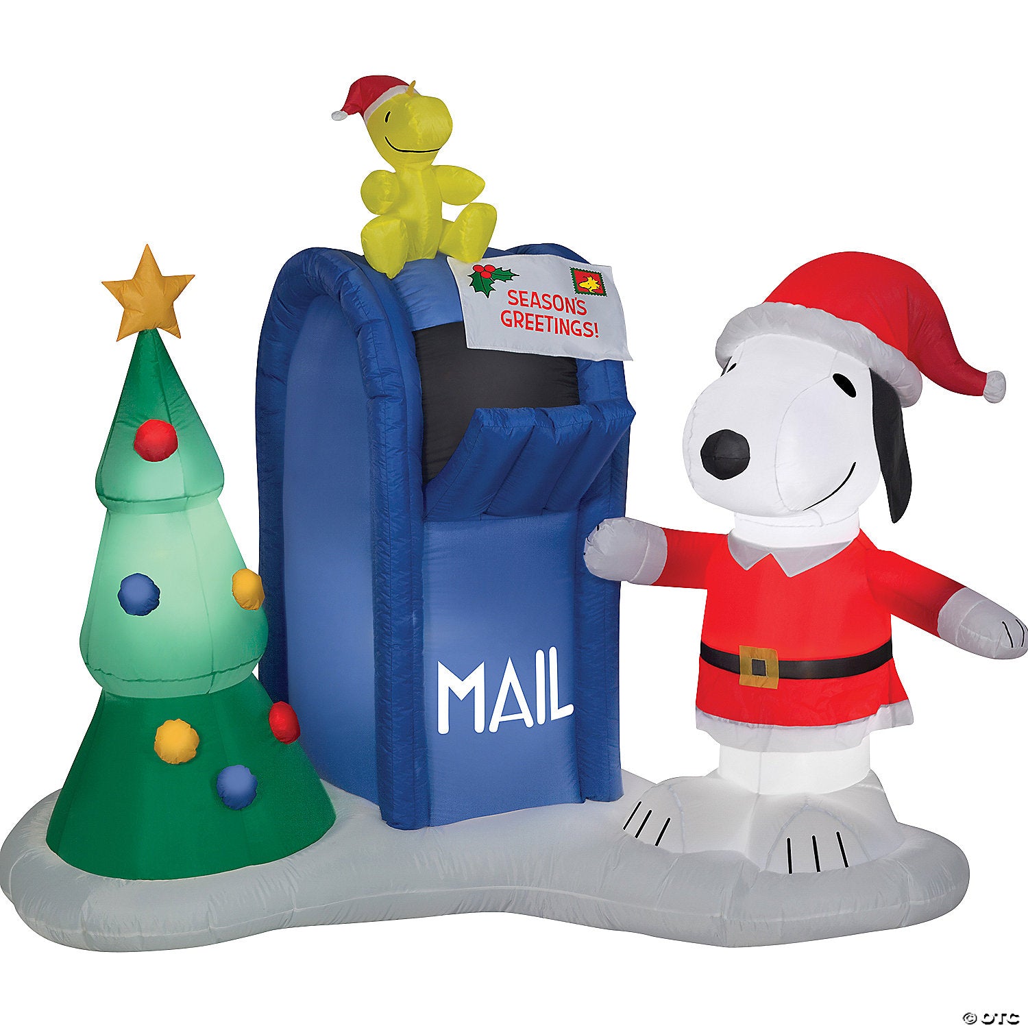 68  blow up inflatable peanuts snoopy & woodstock with mailbox outdoor yard decoration~ss85285g