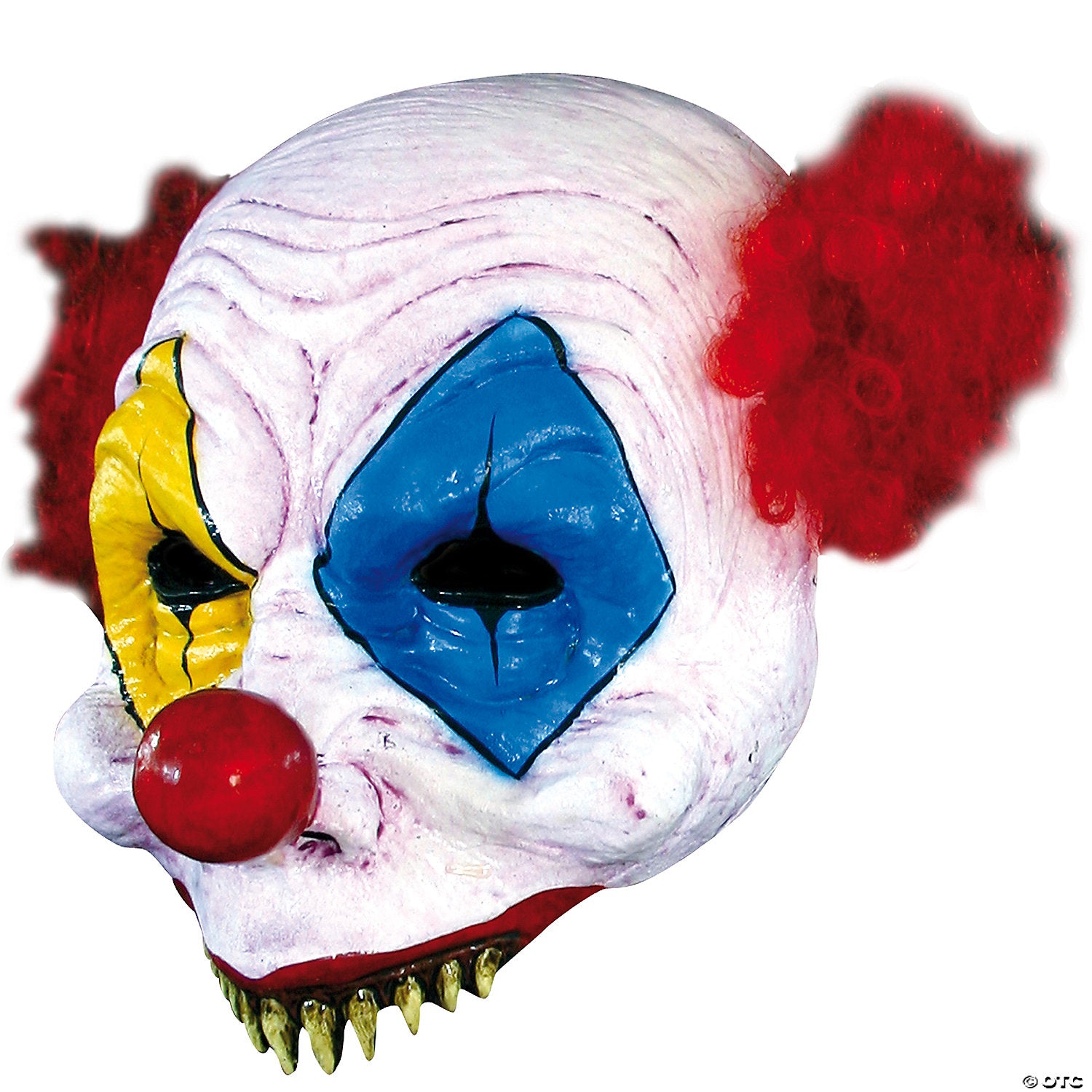 adults open gus clown latex mask~tb26162