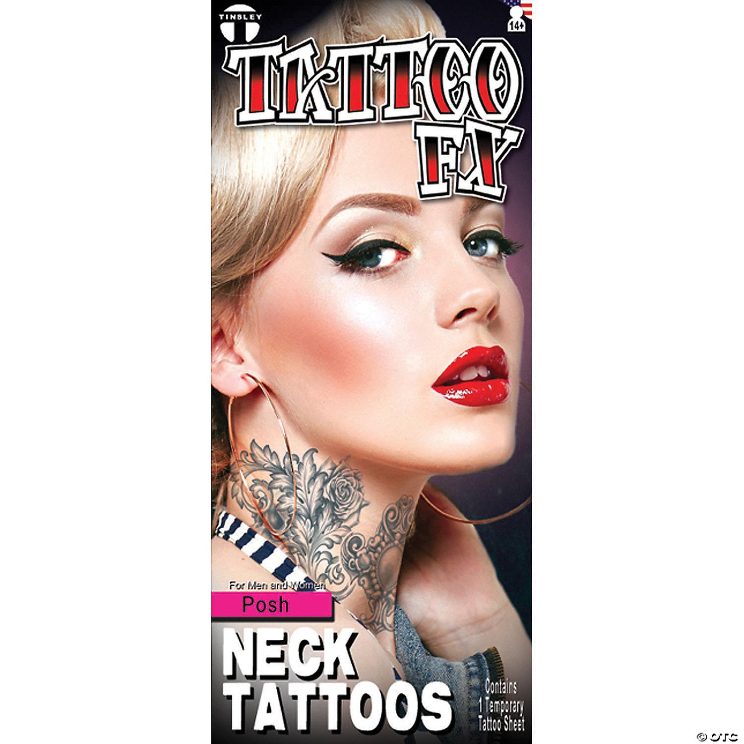 posh neck tattoo fx~dfnt003