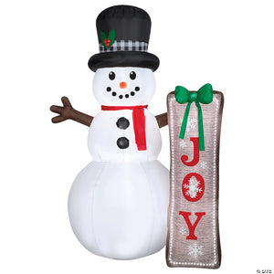 airblown& 174  snowman with sign led lightshow 83  inflatable christmas outdoor yard decor~ss881423g