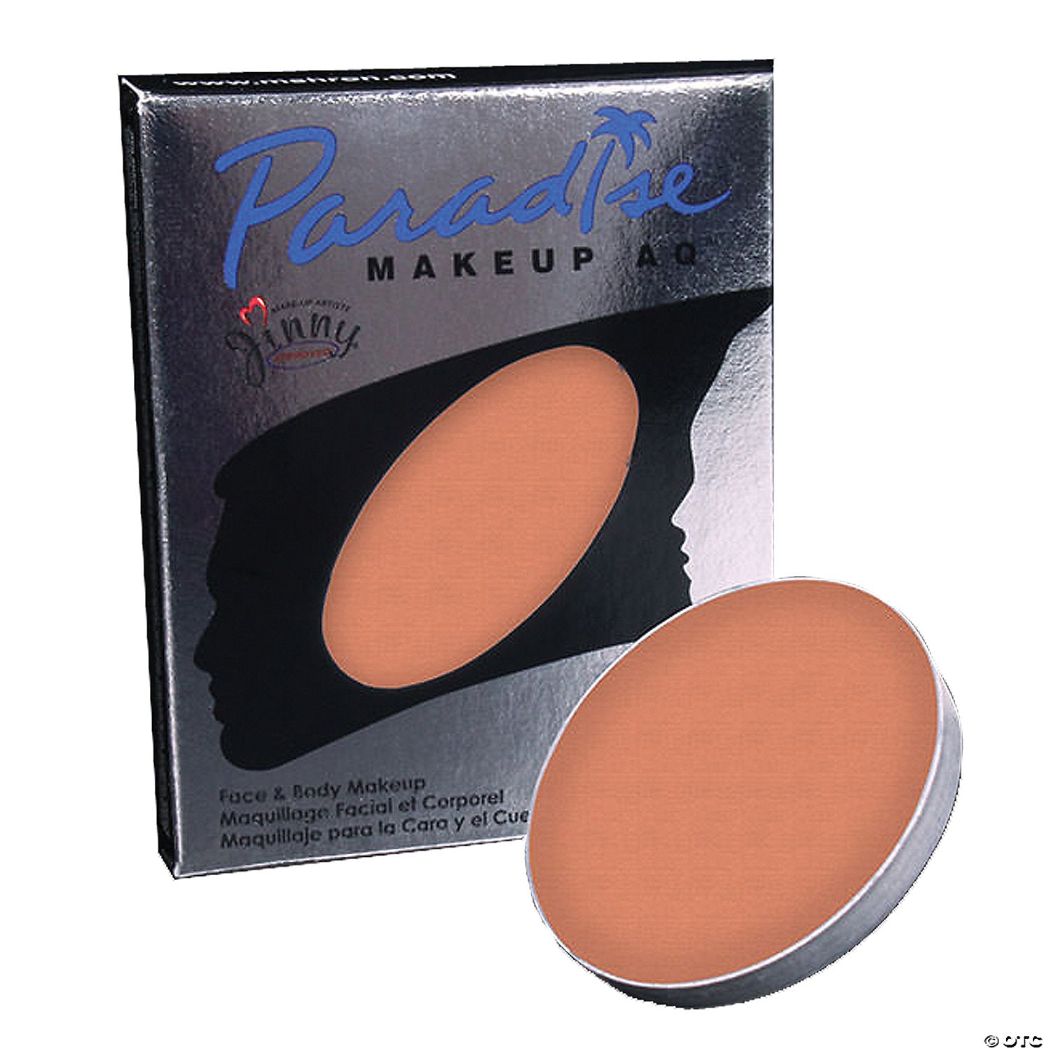 mehron paradise pro aq& 8482  makeup single refill coral~dd801c