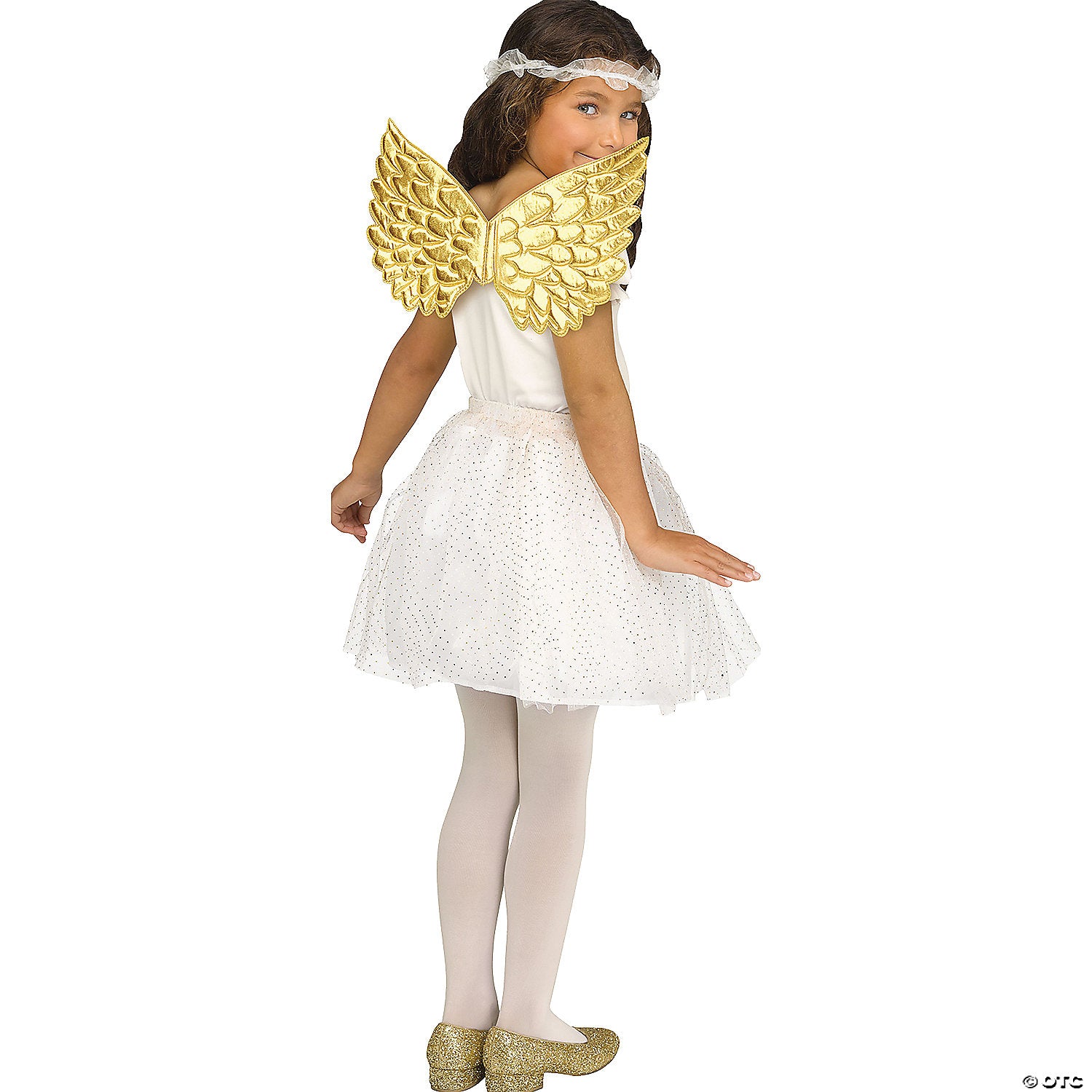 kid s metallic gold fabric foam wings costume accessory~fw90982gd