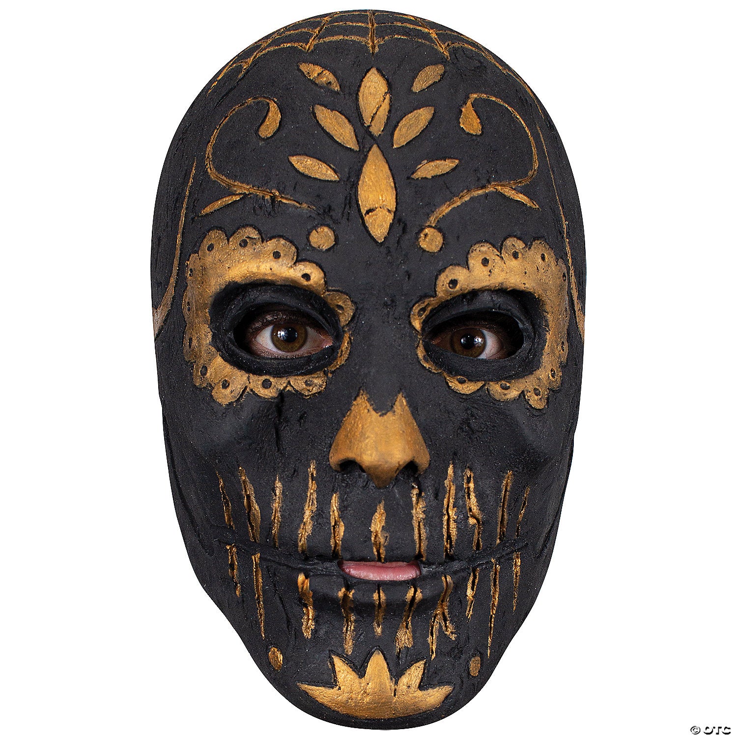 day of the dead golden carving catrina mask~tb25621