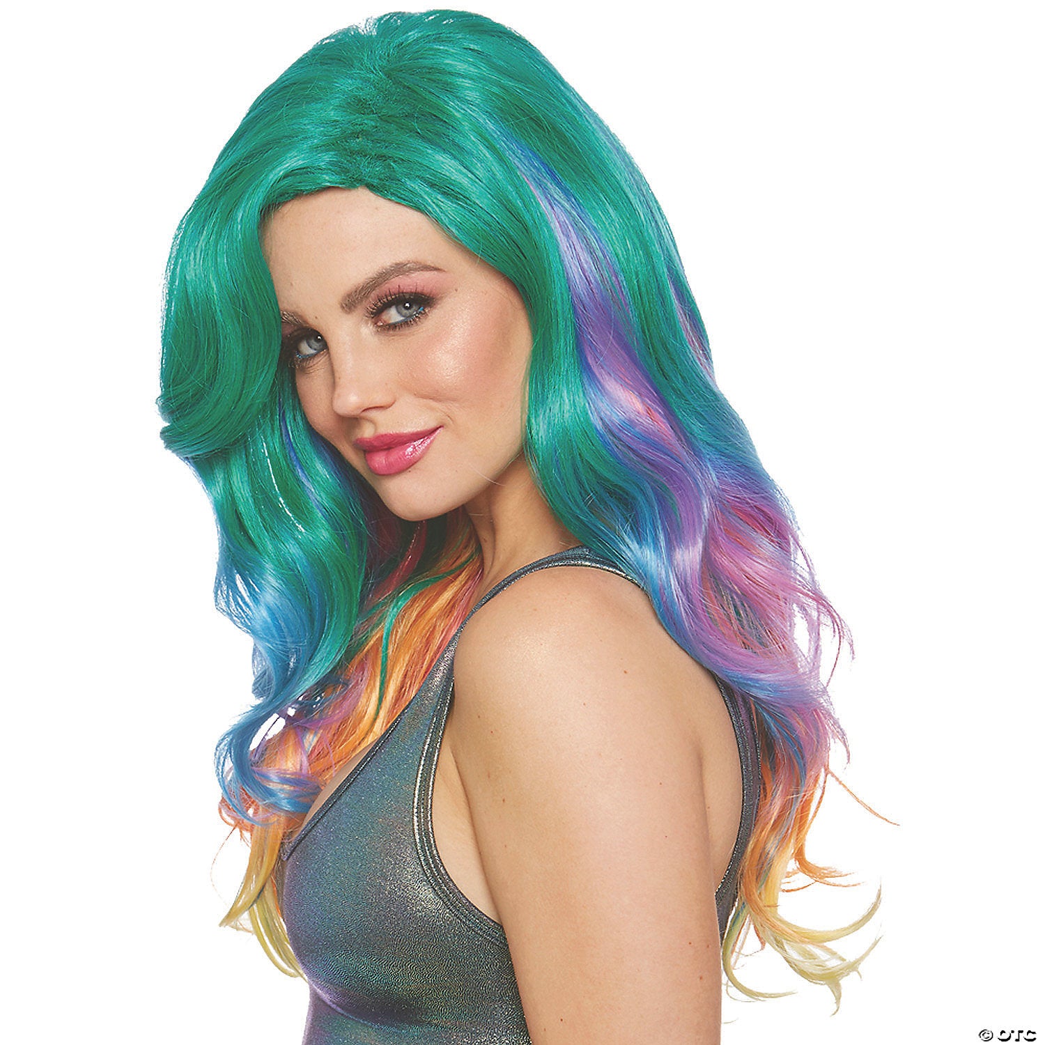 adult rainbow wig~rl11885