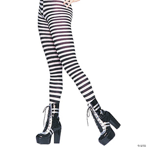 black & white striped tights~ua900bw
