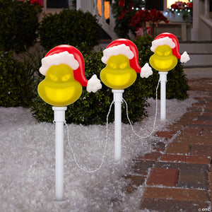 sup  emoteglow& 8482  dr  seuss& 8482  the grinch pathway yard stakes~ss883454g-a02