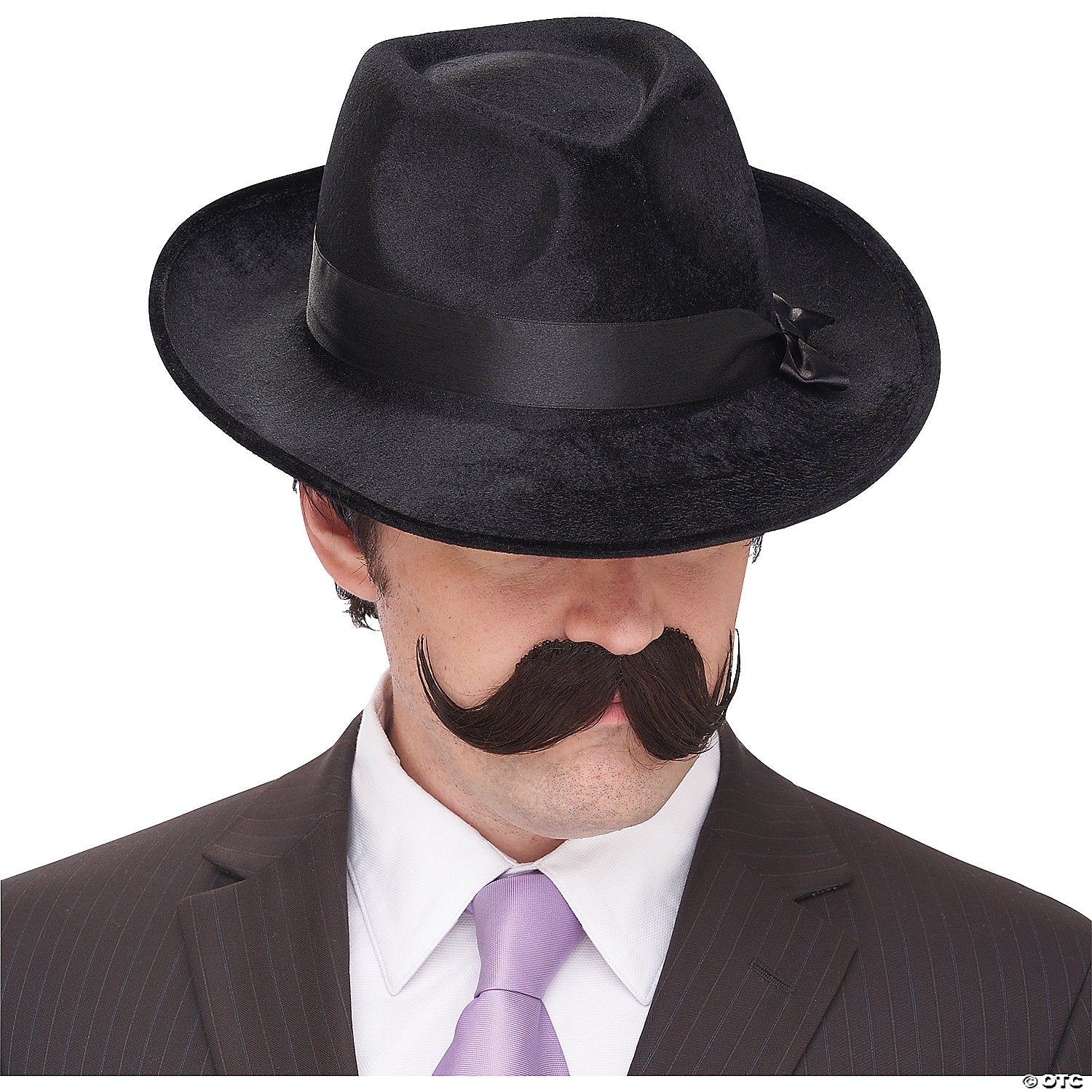 adults brown handle bar mustache~pm531266