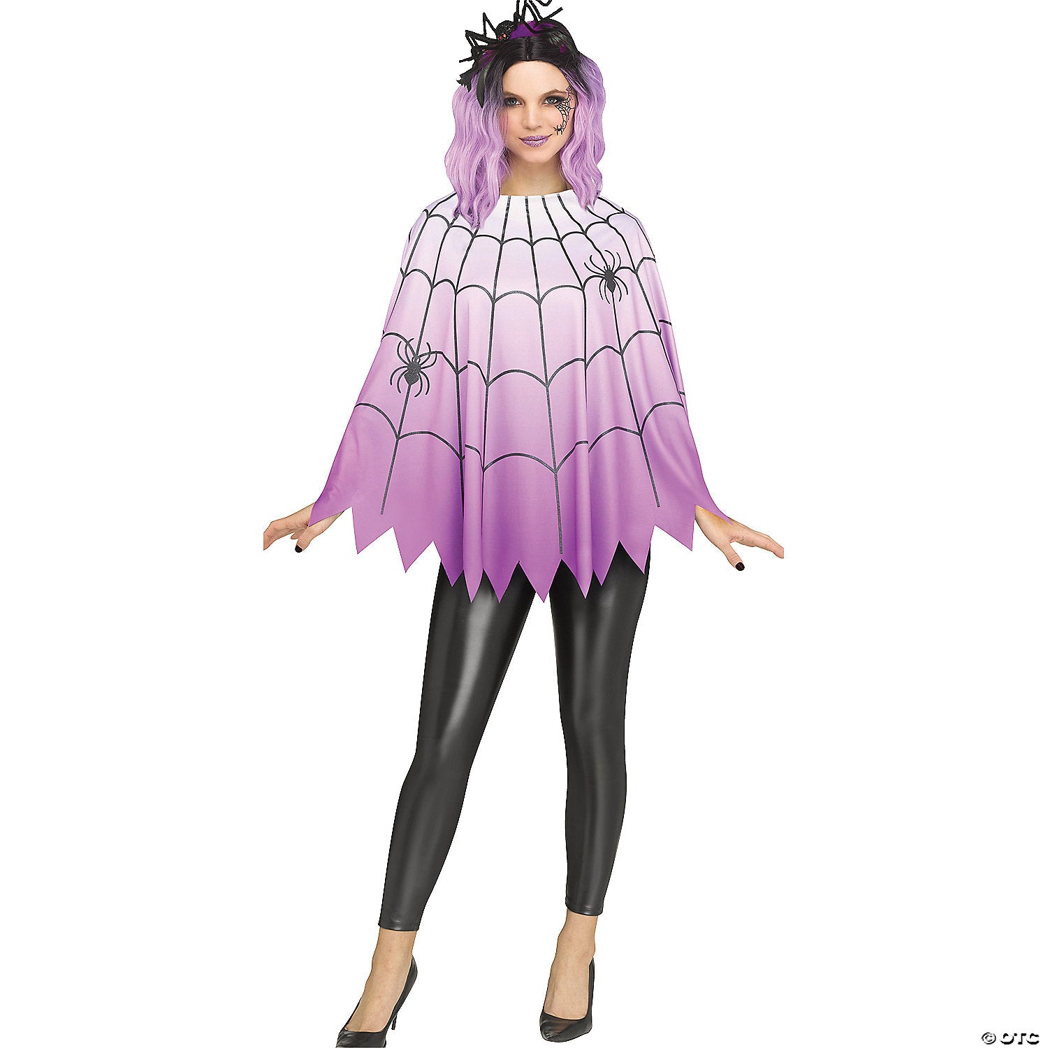 poncho spiderweb purple~fw90769pr-a01