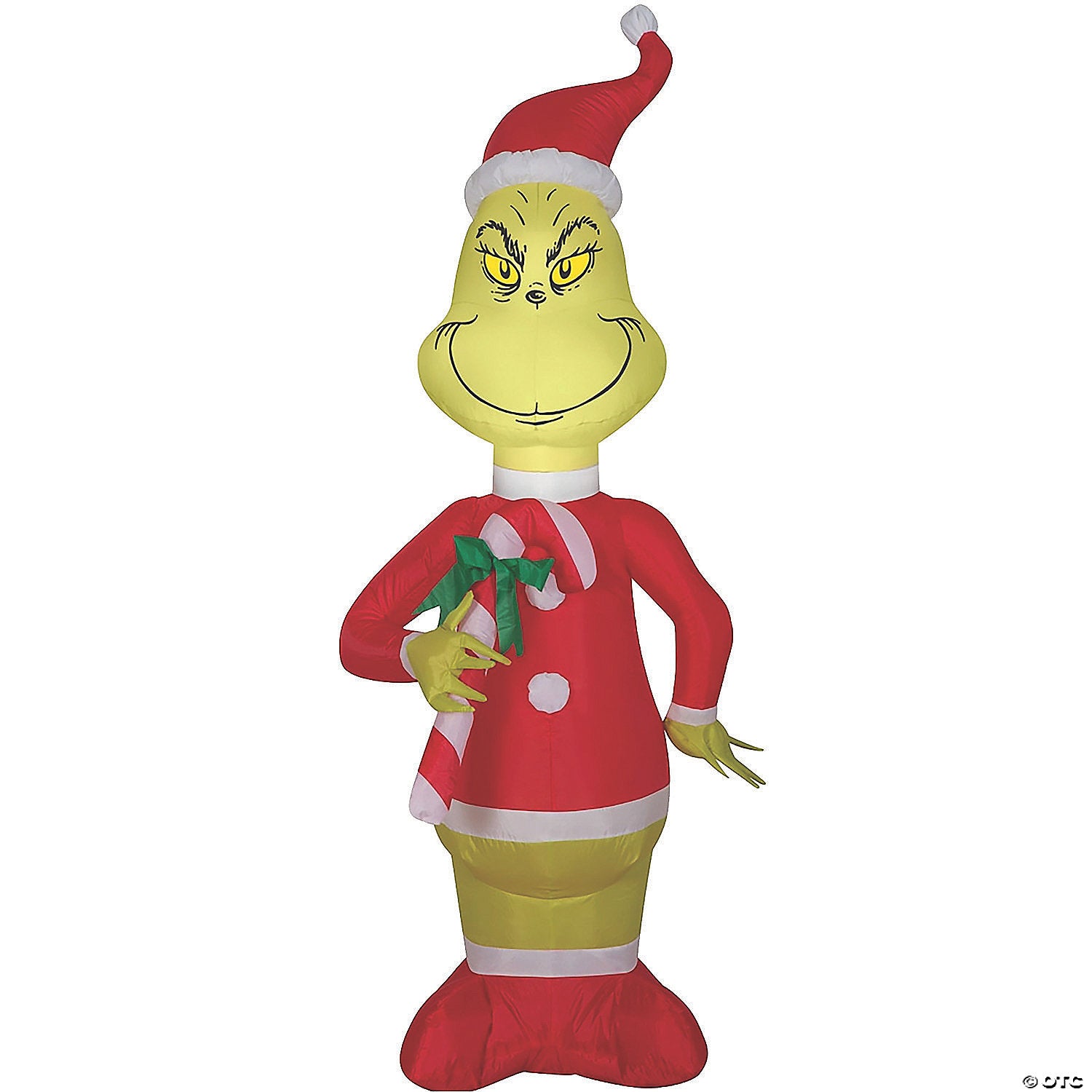 sup  blowup inflatable grinch & candy cane with built in lights christmas outdoor yard decoration~ss114904g