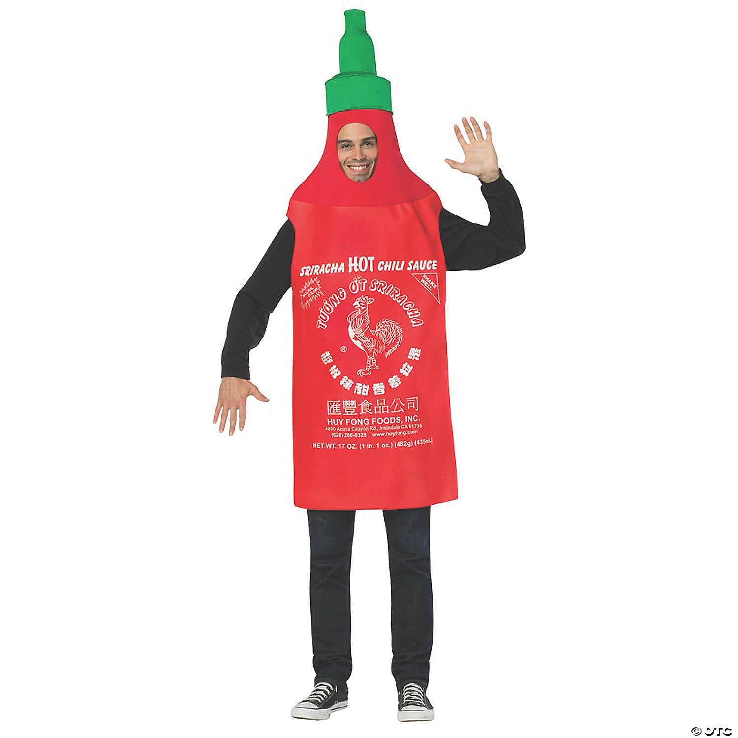 adults sriracha bottle costume~gc4625