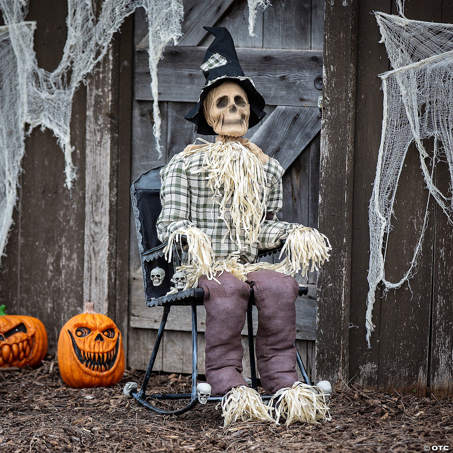 4  animated scarecrow on rocking chair halloween decoration~atc00056-a02