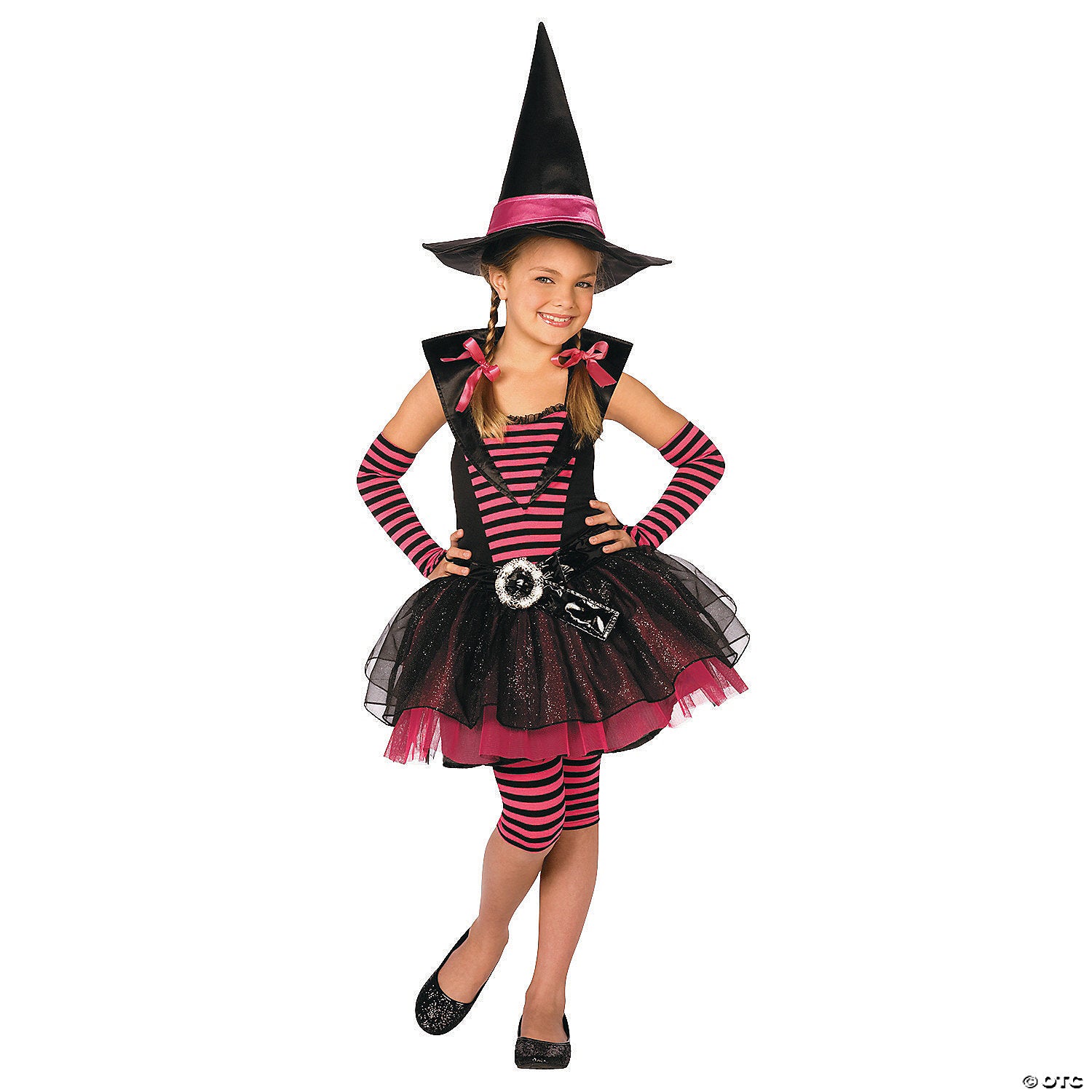 girl& 8217 s stripey witch costume   small~lf4035sm