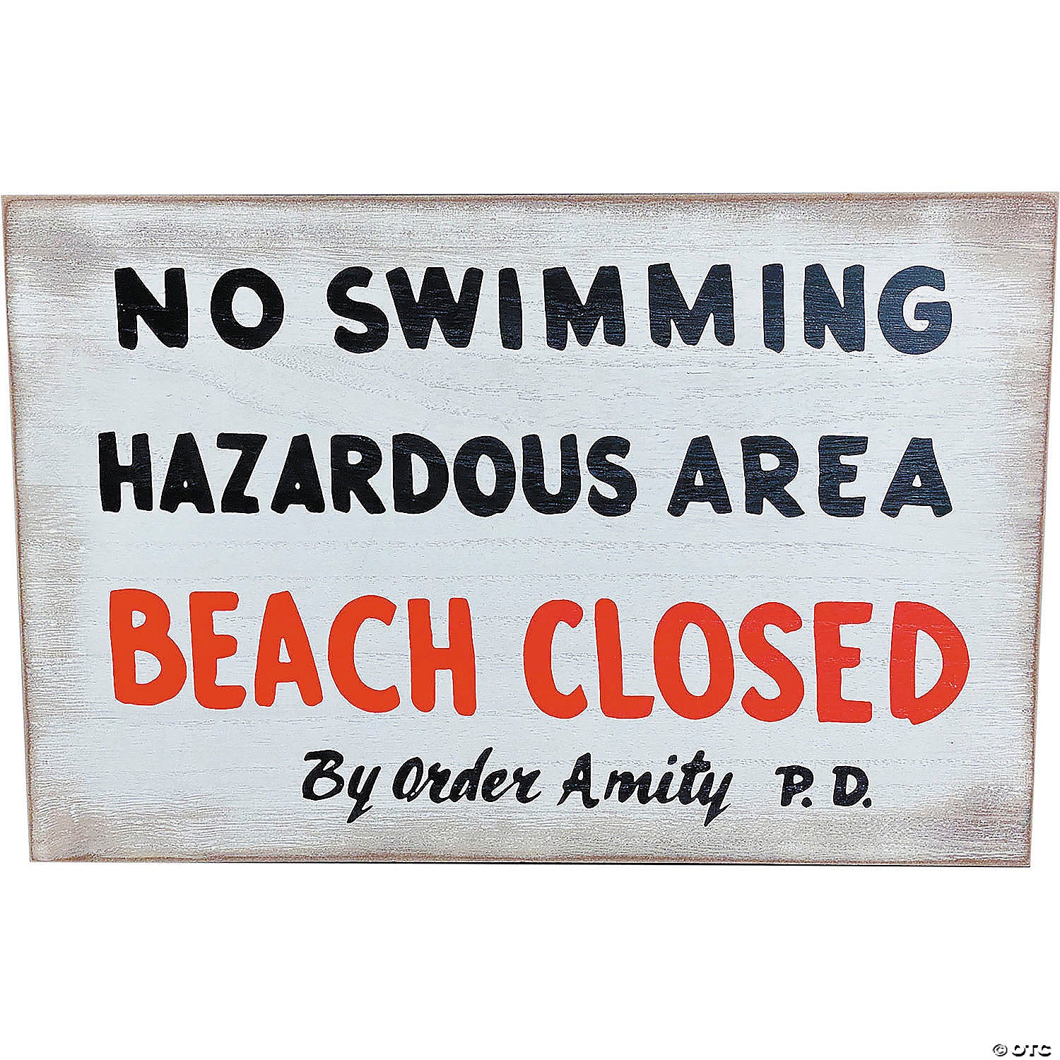 jaws no swimming wood sign~masfus145