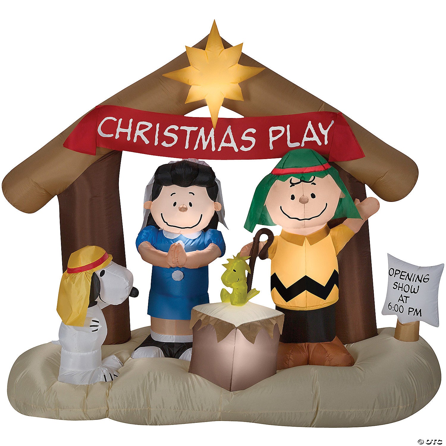 69  blow up inflatable peanuts nativity scene outdoor yard decoration~ss88124g