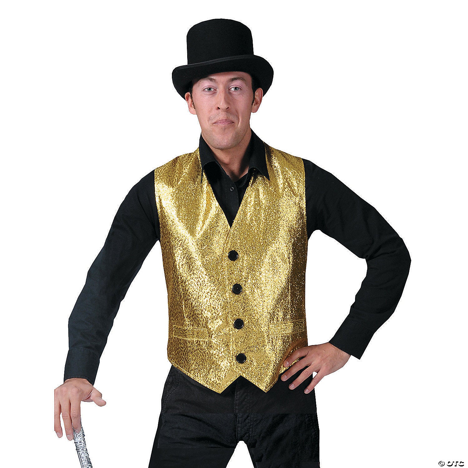 men& 8217 s gold vest costume   small~ff781853
