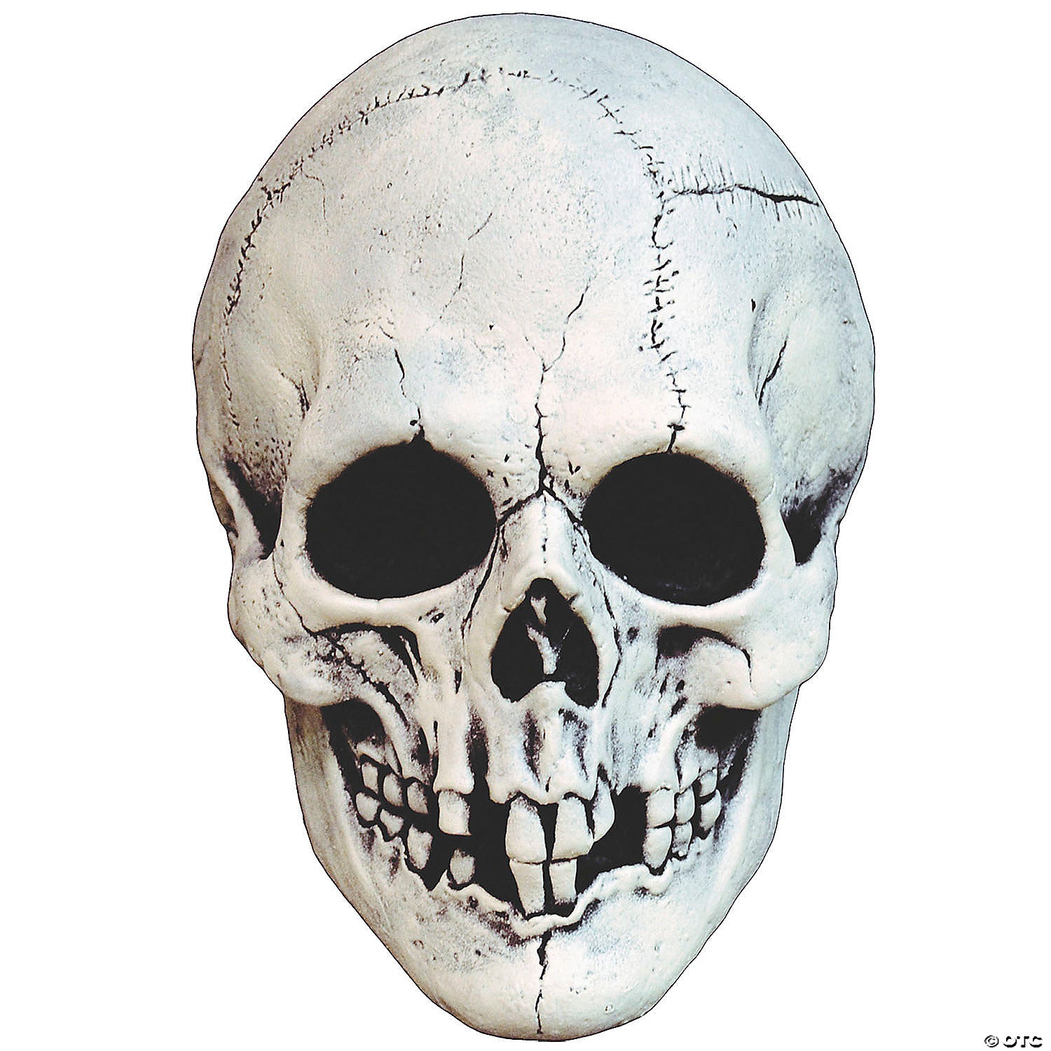 adults white night owl skull plastic overhead mask   one size~majm106
