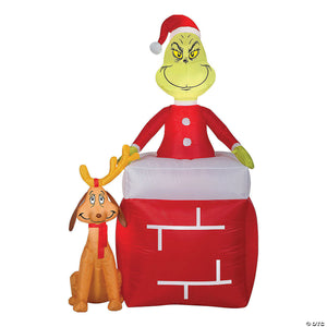 66  blow up inflatable dr  seuss& 8482  the grinch & max outdoor yard decoration~ss116740g
