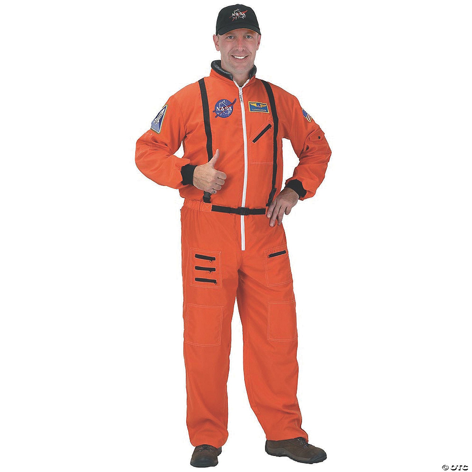 men s orange suit astronaut costume   large~ar31