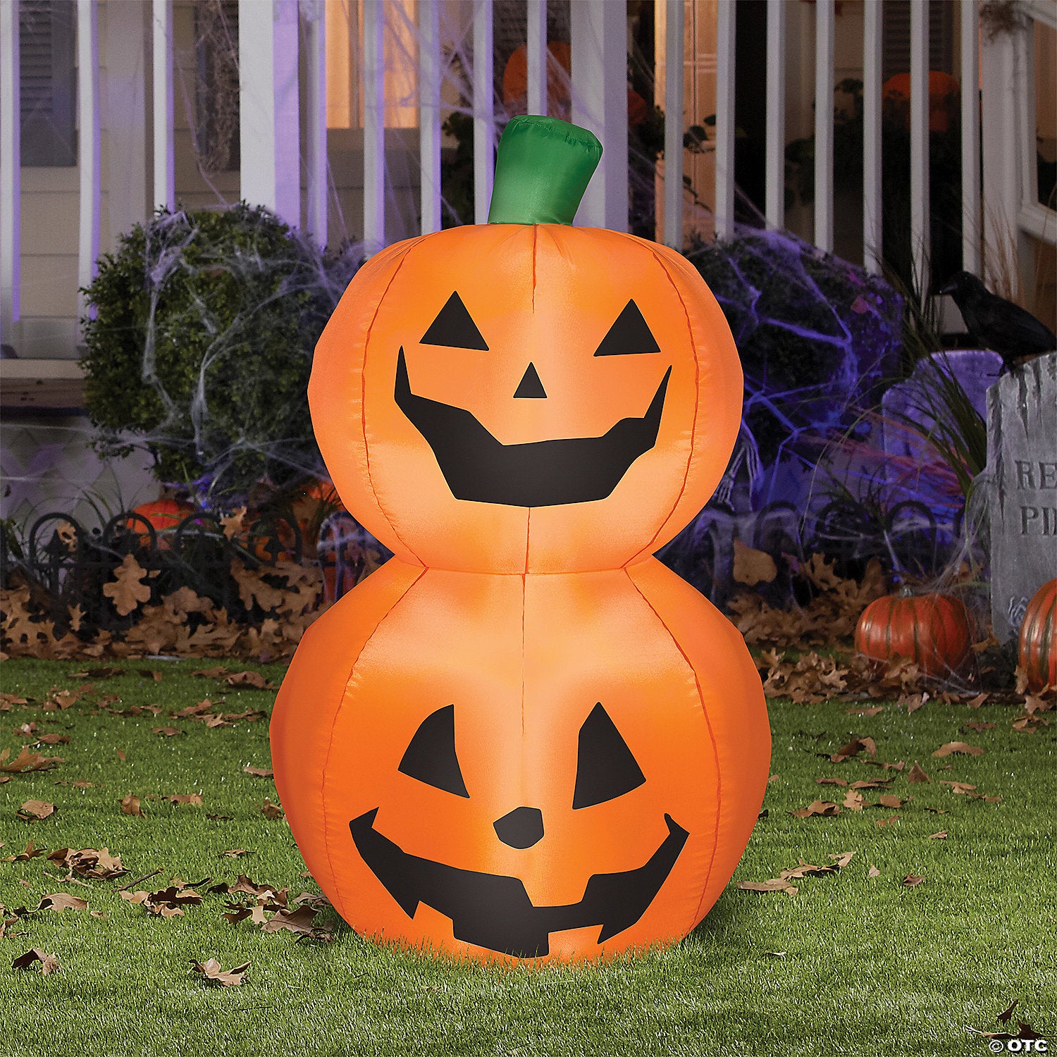 42  blow up inflatable pumpkin stack with built in led lights outdoor yard decoration~ss58231g-a02
