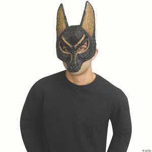 adults gold & black rhinestone bling anubis half mask   one size~fw93391