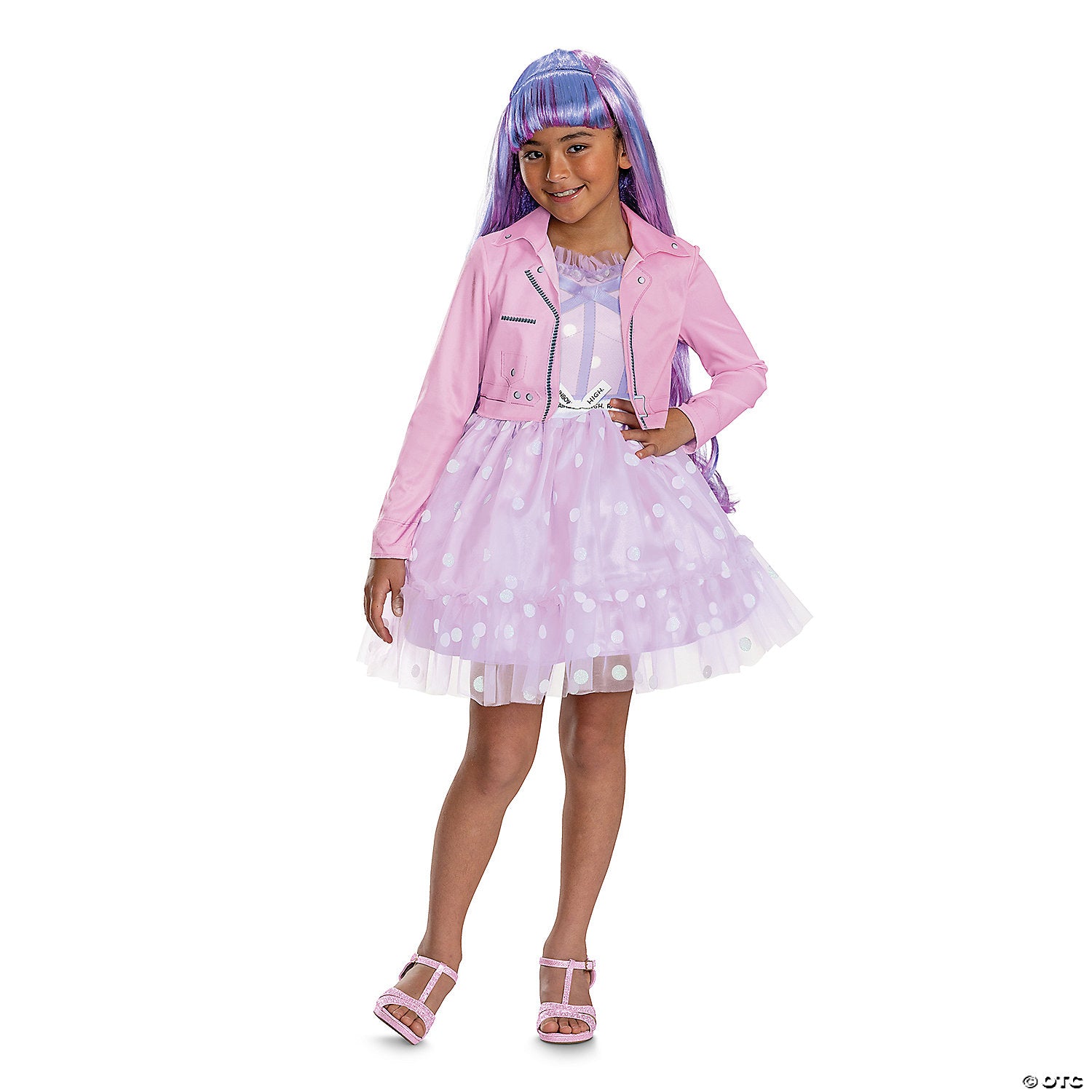 girl s classic rainbow high violet costume   medium 7 8~dg162859k