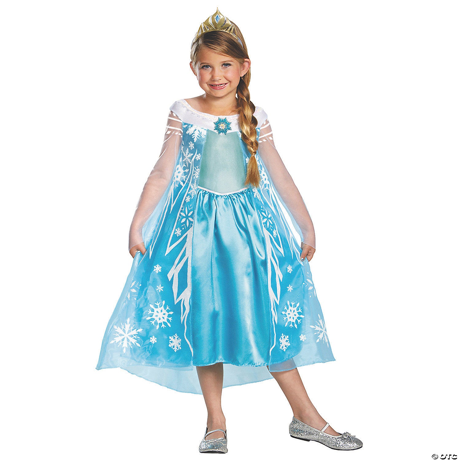 girl& 8217 s deluxe frozen& 8482  elsa costume   medium~dg56998k
