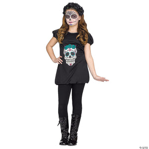 girl s day of the dead romper costume   medium~fw118632dmd