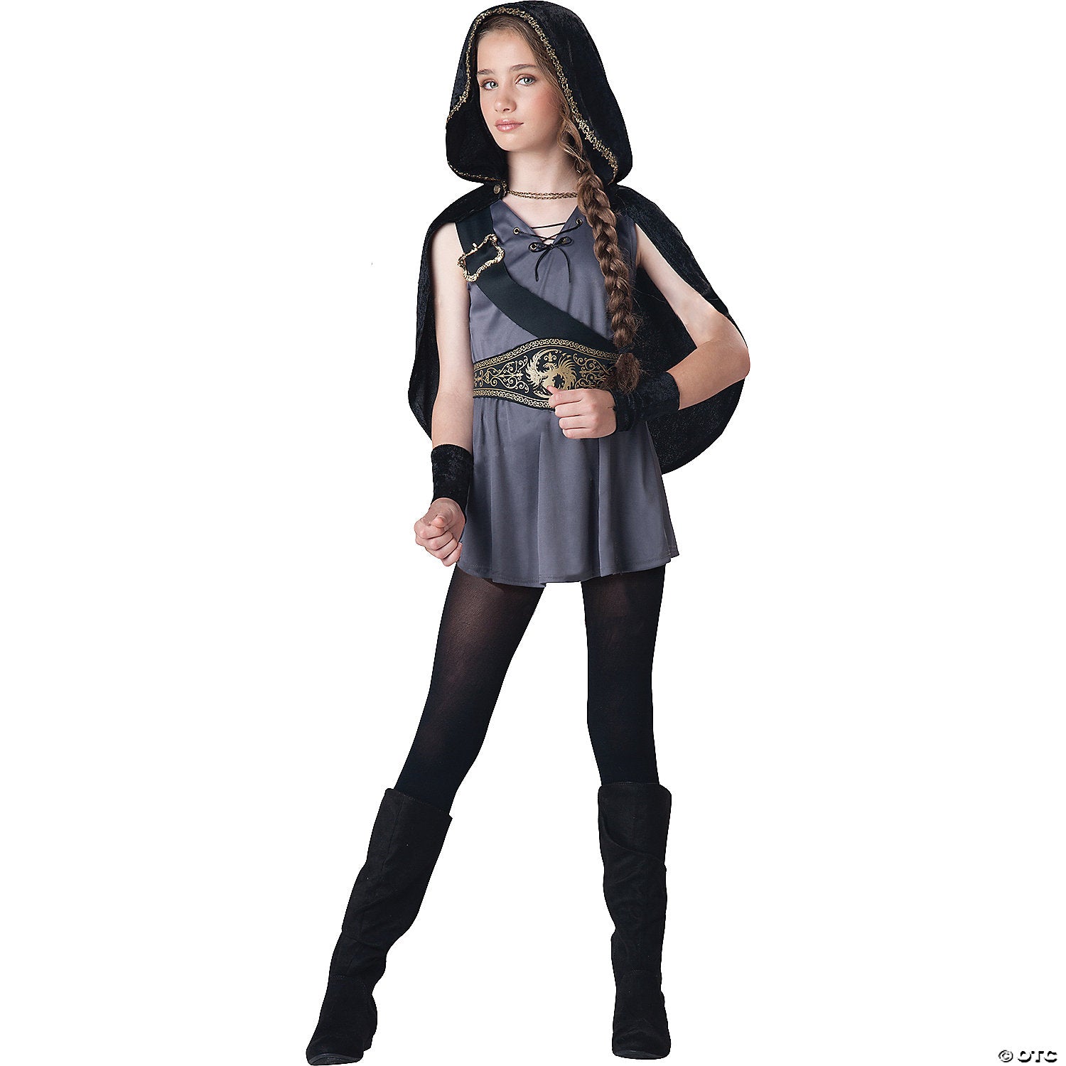 girl s hooded huntress costume~ic18047lg