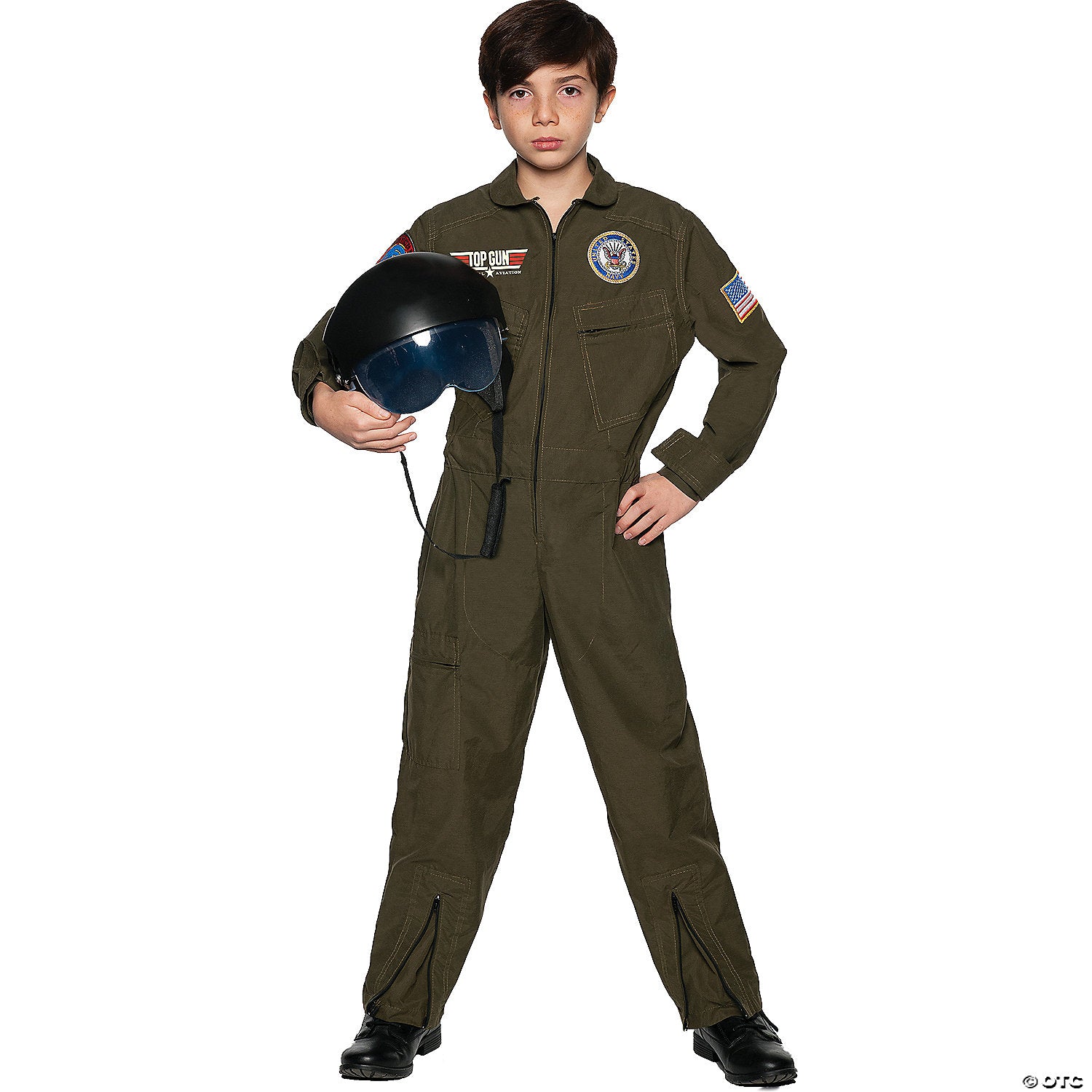 kids navy top gun pilot costume   small~ur27685s