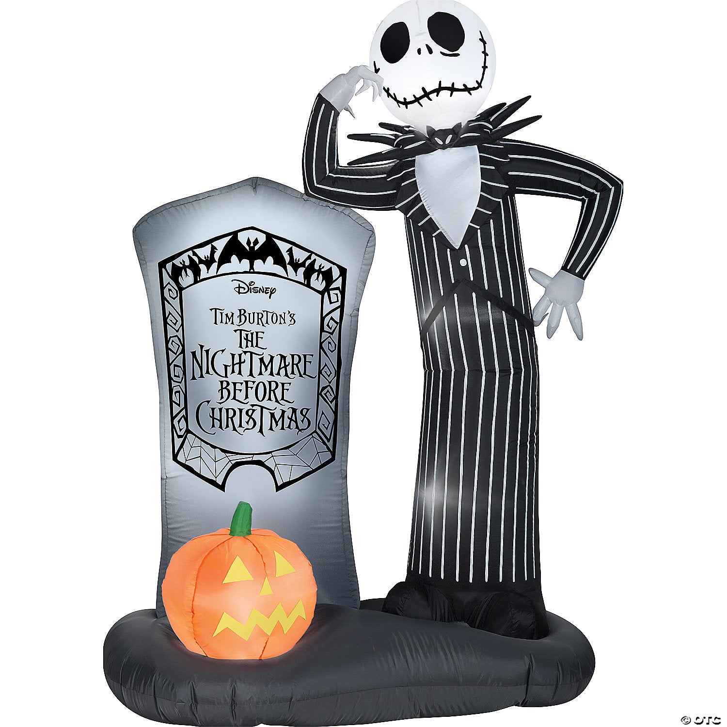 6 ft  blow up inflatable nightmare before christmas jack skellington tomb with built in led lights outdoor yard decoration~ss224778g-a01