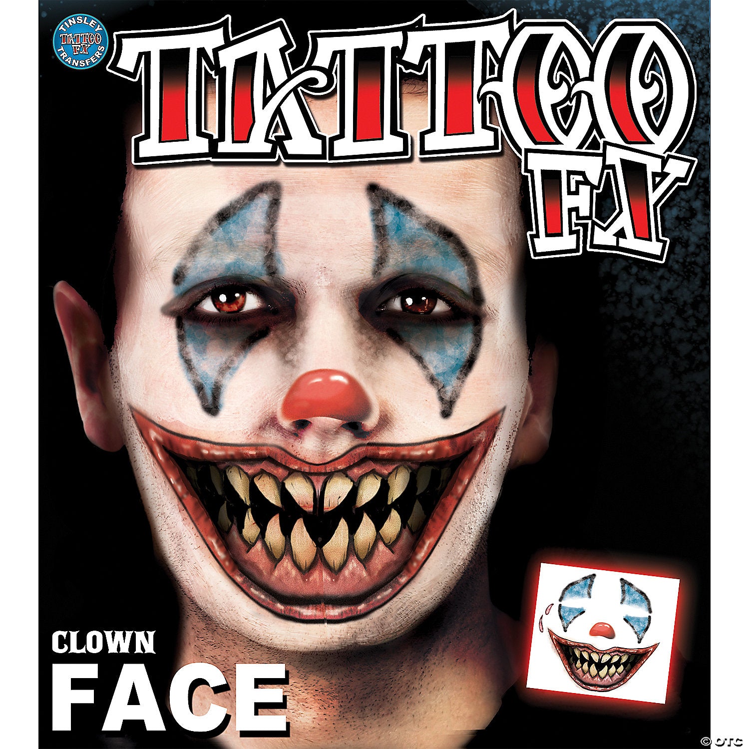 clown face tattoo~dffc506