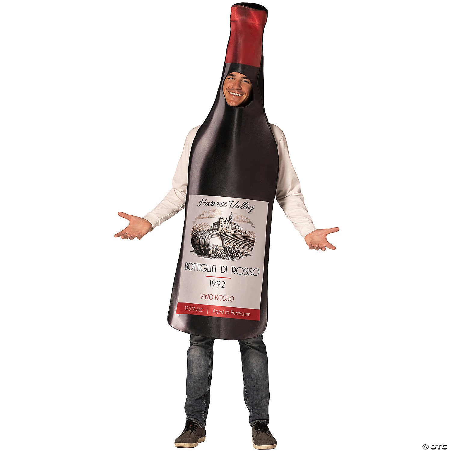 adults get real bottle of red wine costume~gcr1259