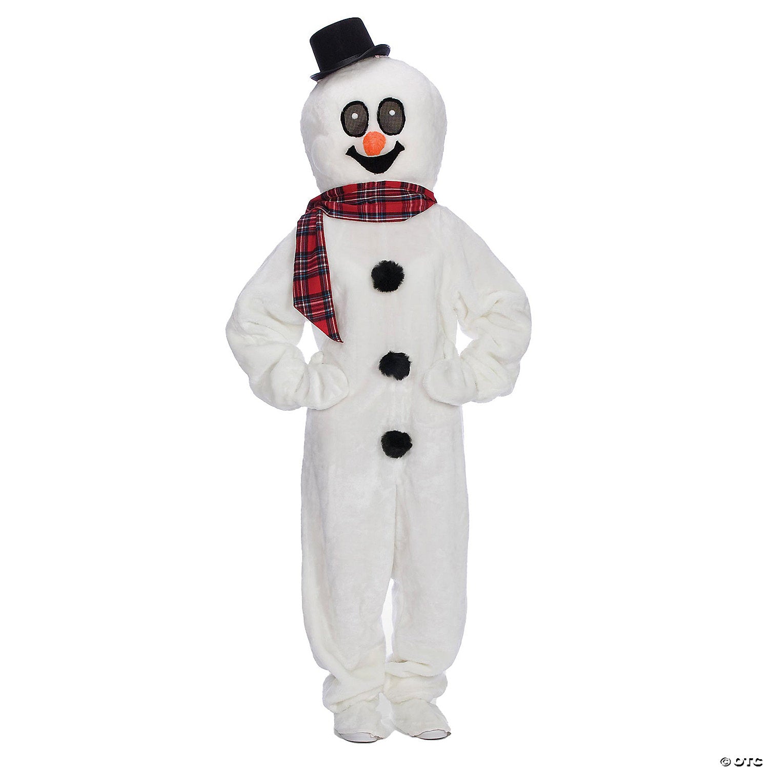 adults snowman suit with mascot head medium 8 10~ae1282md