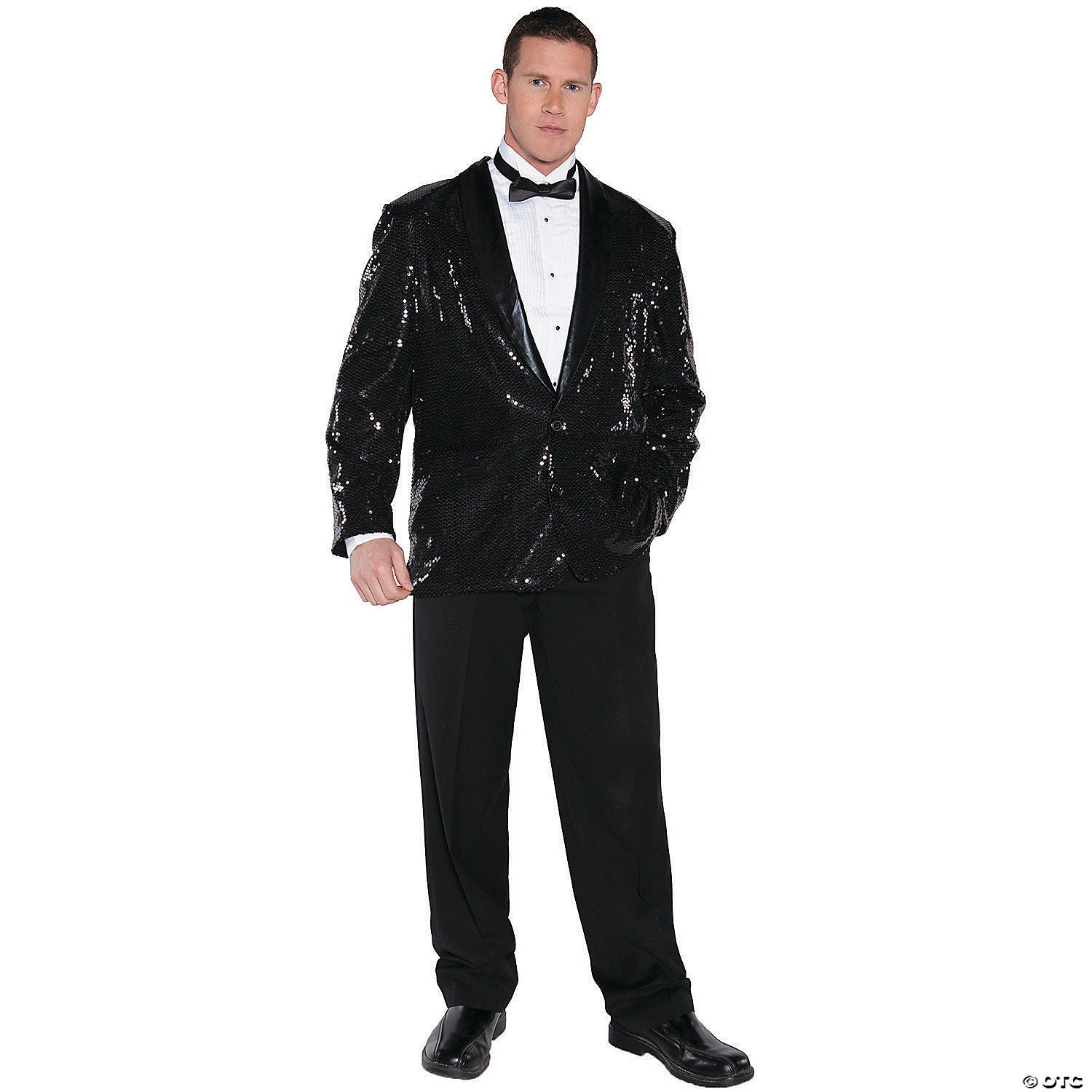 men s plus size black sequin jacket   2xl~ur29658xxl