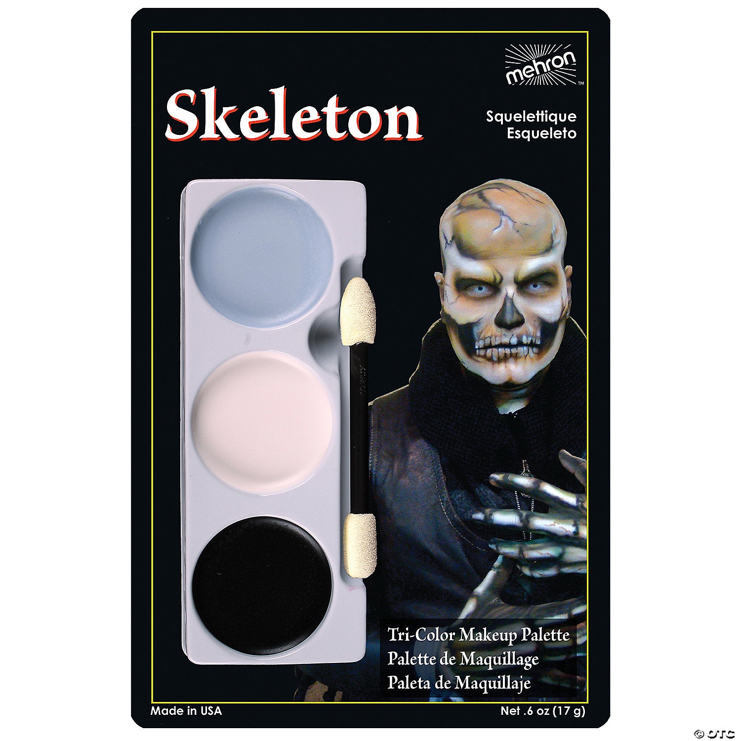 mehron skeleton tri color makeup palette~dd451