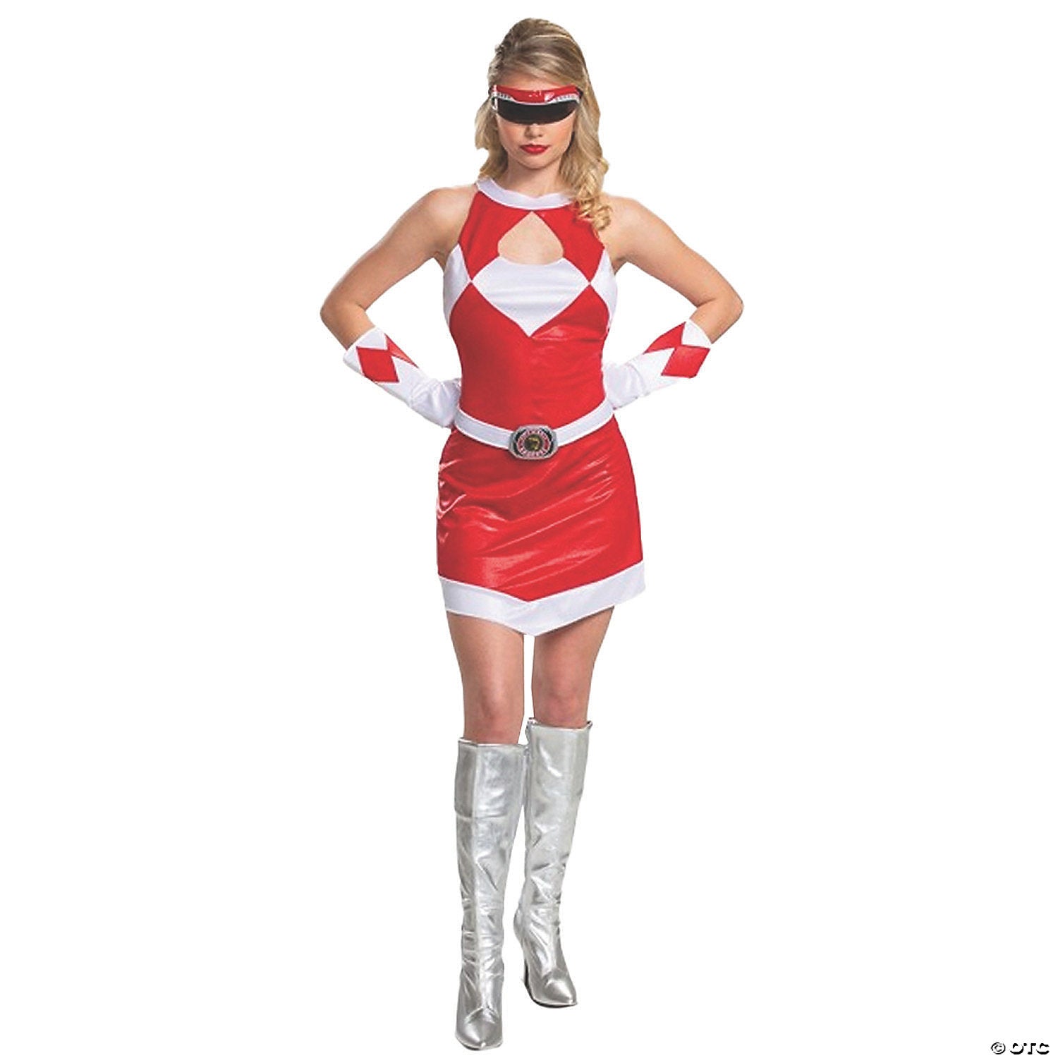 women s deluxe mighty morphin red ranger costume   small~dg104879n