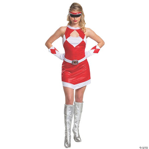 women s deluxe mighty morphin red ranger costume   small~dg104879n