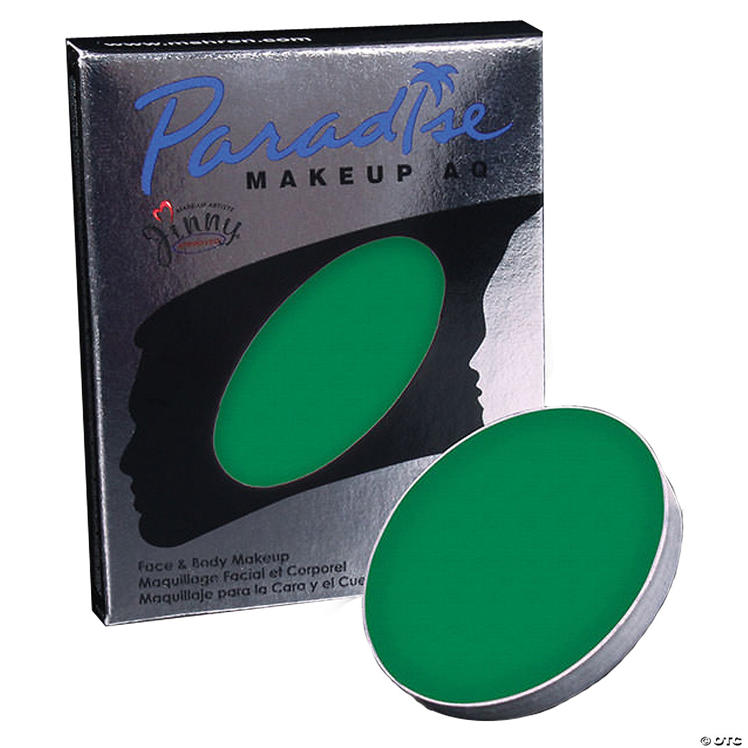 mehron paradise pro aq& 8482  makeup single refill amazon green~dd801am