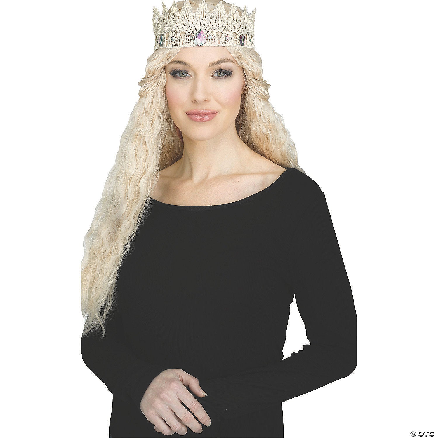 black or gold lace crown accessory~fw93195gd