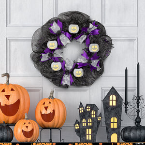 22  emoteglow& 8482  jack skellington musical lighted wreath decoration~ss552534g-a02