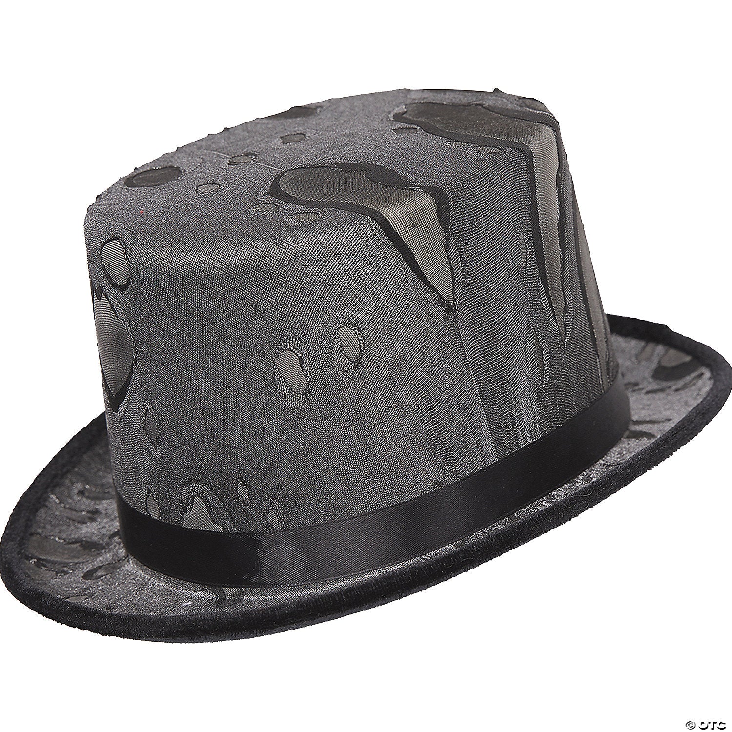 adults black tattered top hat~ur29865-a01